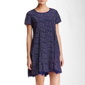 NWT Olive + Oak print navy dress. Small